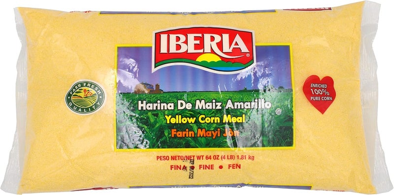 Iberia Fine Corn Meal Pre Cooked 4lb - Yellow Corn Meal - Image 1